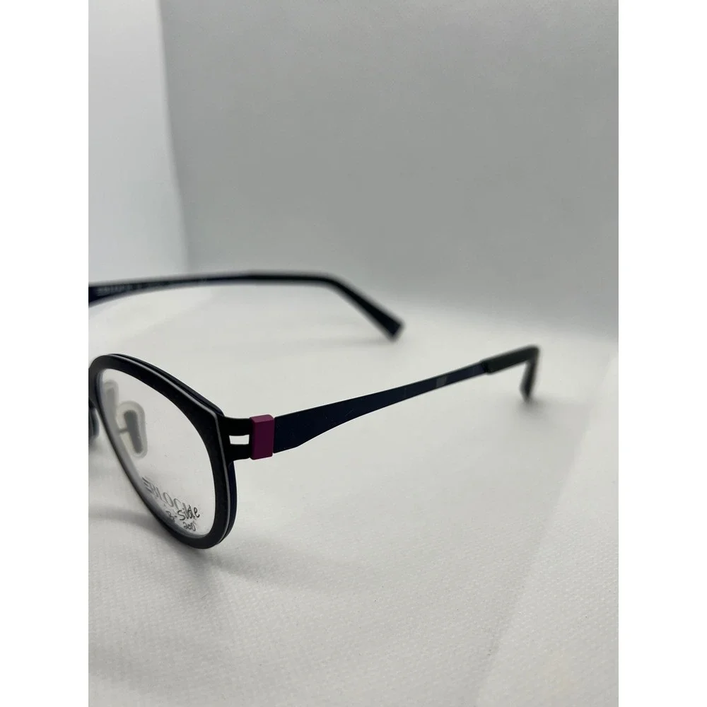 Block B-Slide Eyeglasses Frames Cat Eye Italy Designer Purple Black 51-17‎